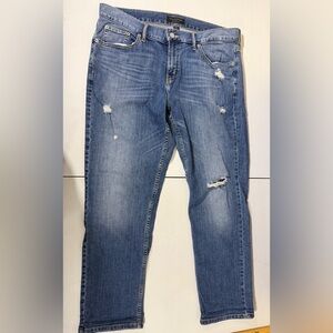 Banana Republic Jeans Womens 31/12 Boyfriend Distressed Mid Rise Stretch Denim